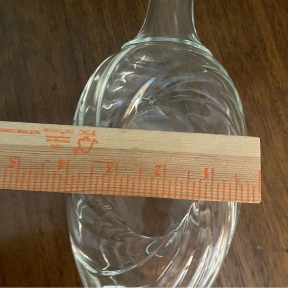 Vintage 1970s Italian Clear Glass Decanter Bottle with Stopper - Picture 11 of 12